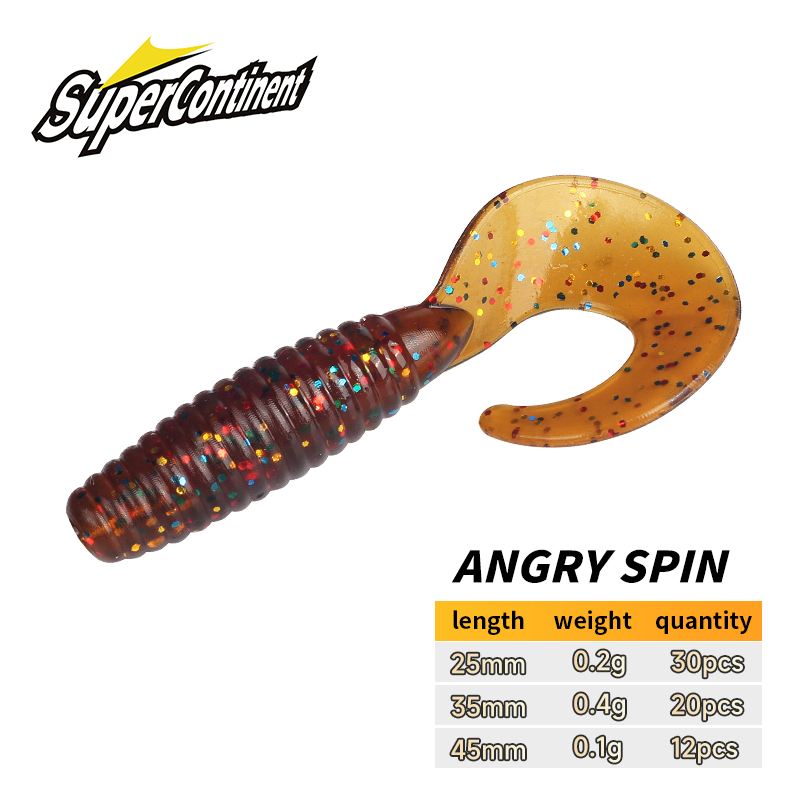 Fishing Lure Soft Plastic - Supercontinente isca macia irritada rotação 25mm