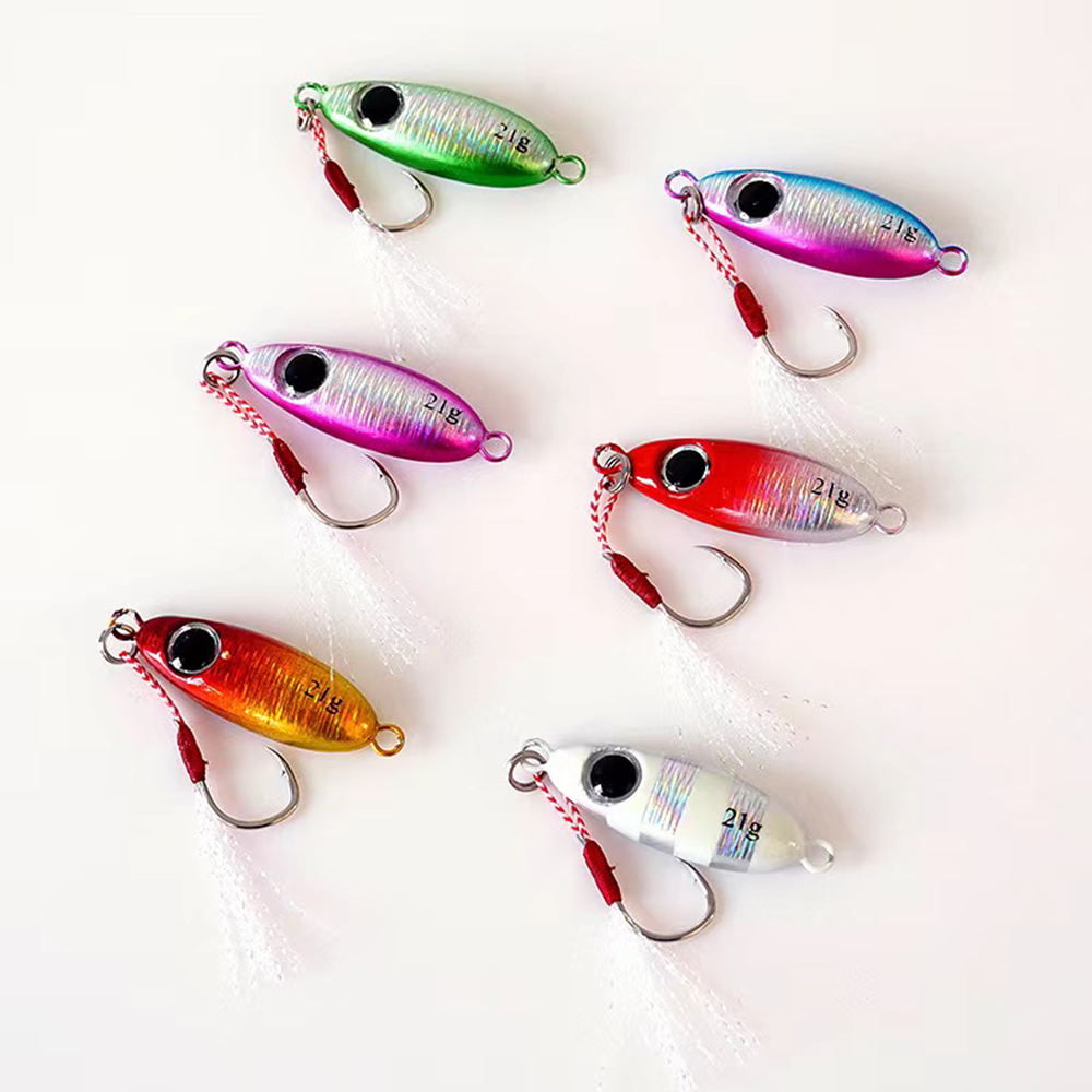 Fishing Lure Soft Plastic - 6 pçs micro metal jigging iscas