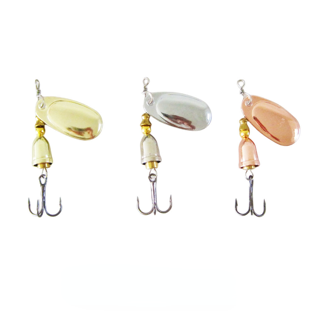 Fishing Lure Crankbait - Latão Duro Artificial Spoon Isca, Lâmina