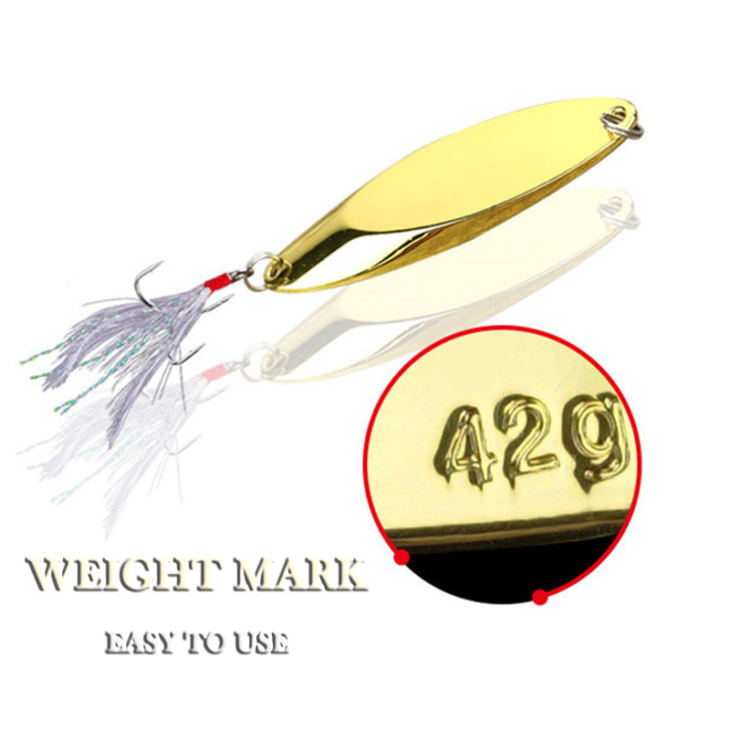1pc 2.5g-35g colher de metal i - Fishing Lure Spoon avaliação e preço