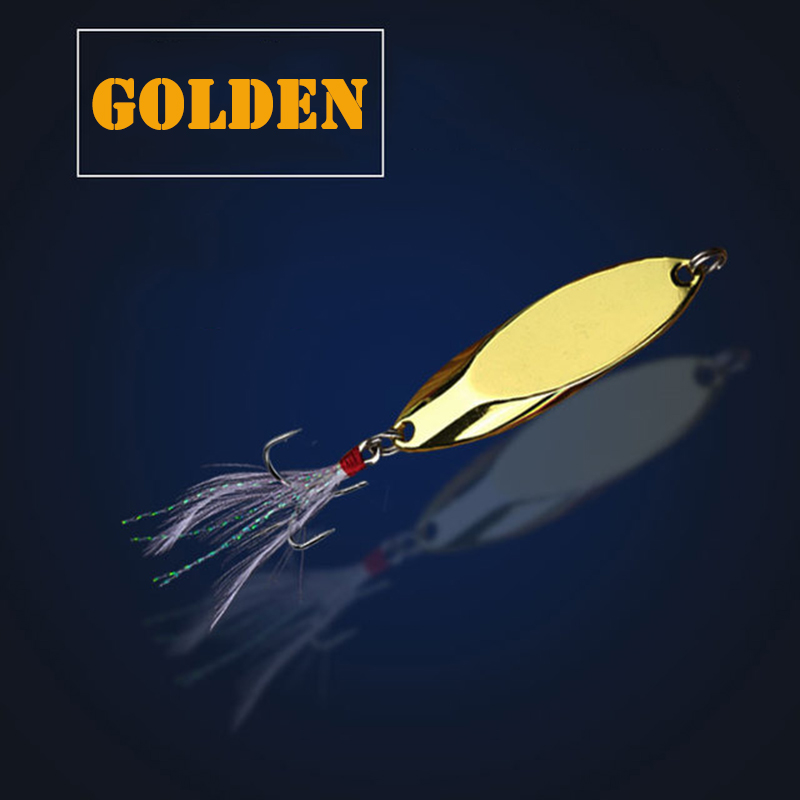 1pc 2.5g-35g colher de metal i - Fishing Lure Spoon avaliação e preço