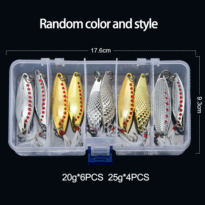 Colher de metal girador isca d - Fishing Lure Spoon avaliação e preço