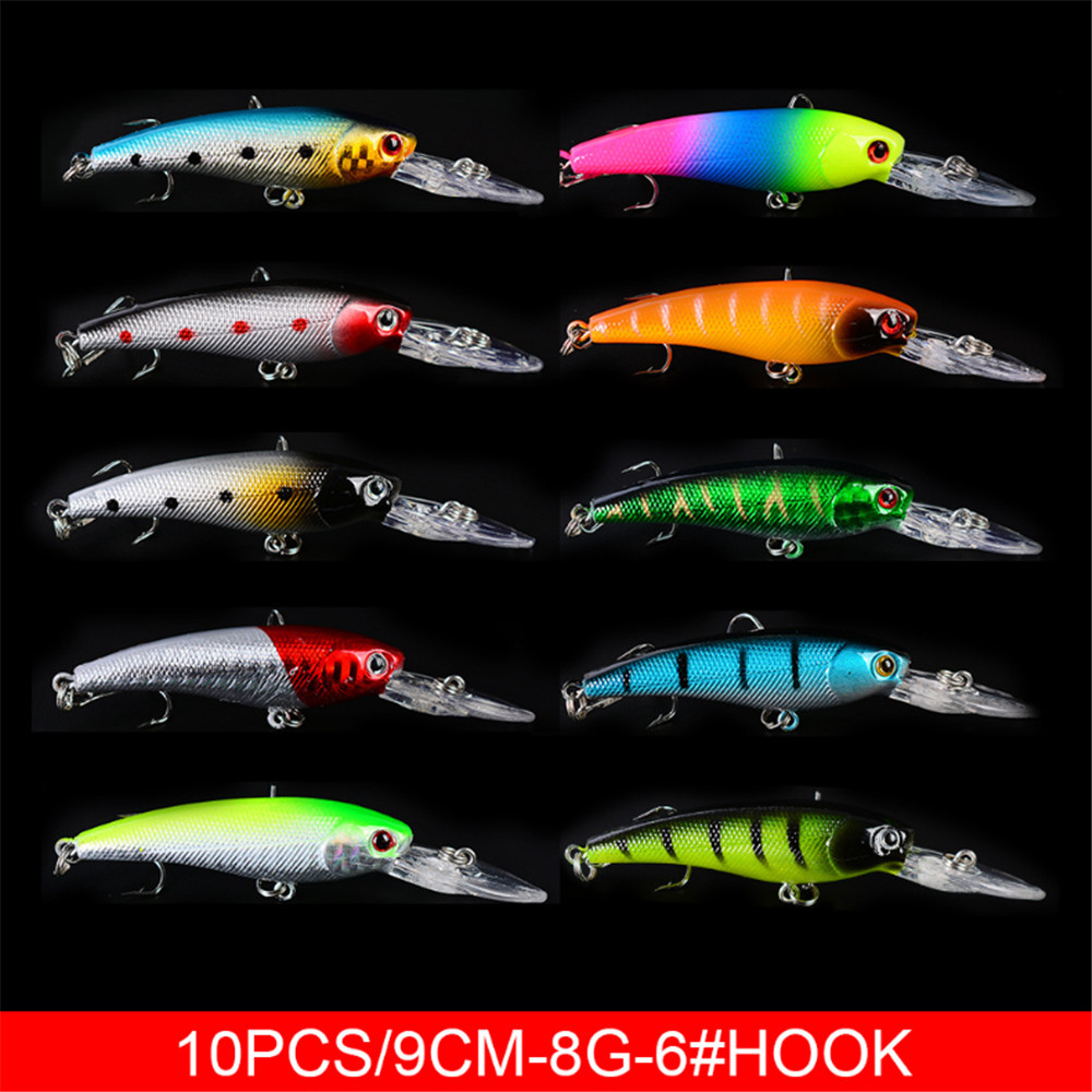 20 pçs/lote minnow iscas de pe - Fishing Lure Crankbait avaliação e preço