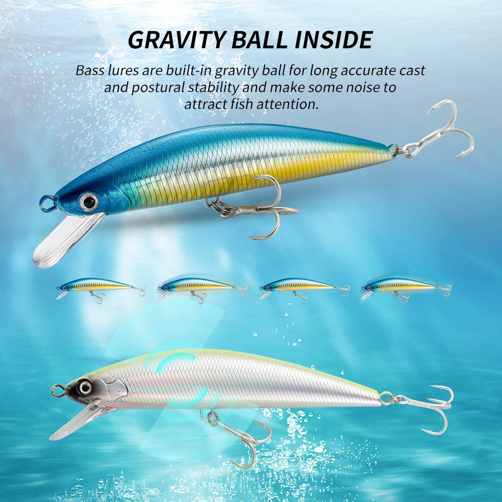 Sinking Minnow Fishing Lure, S - Fishing Lure Jerkbait avaliação e preço